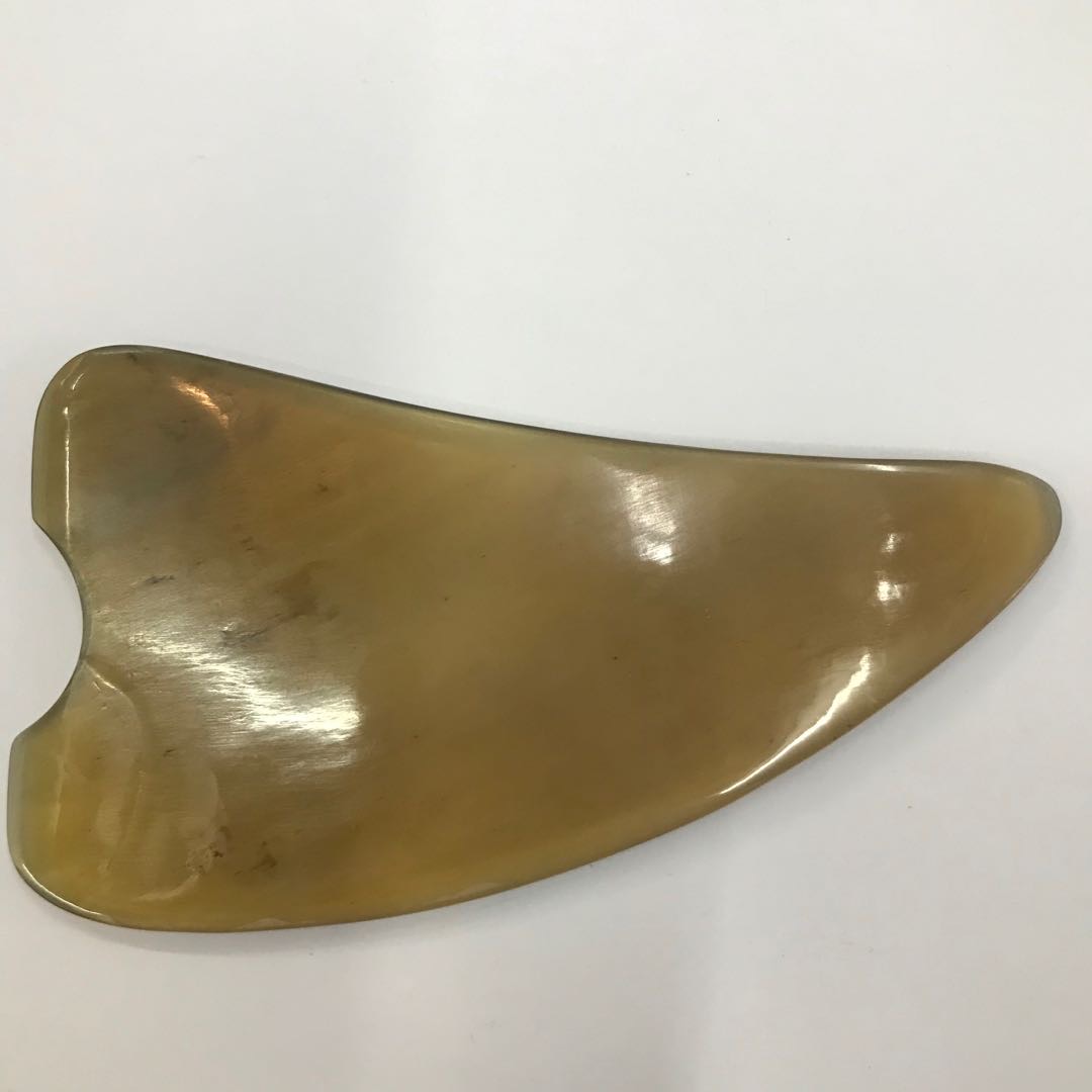 白水牛角板刮痧拔筋天然面部拨筋棒女脸部美容棒全身通用眼部专用