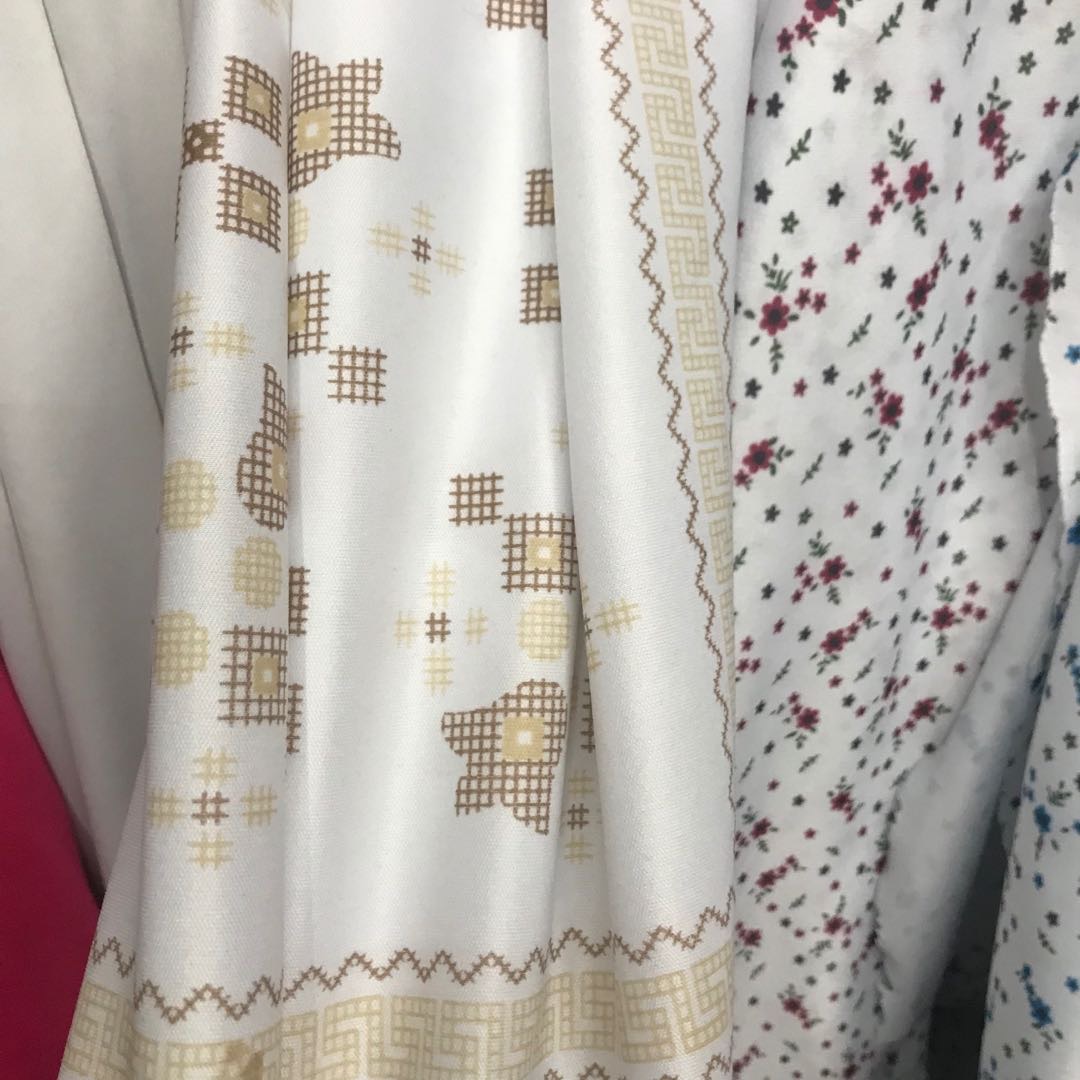 Polyester Calico Clothing Gown Skirt Toy Headdress Scarf Specification drawing