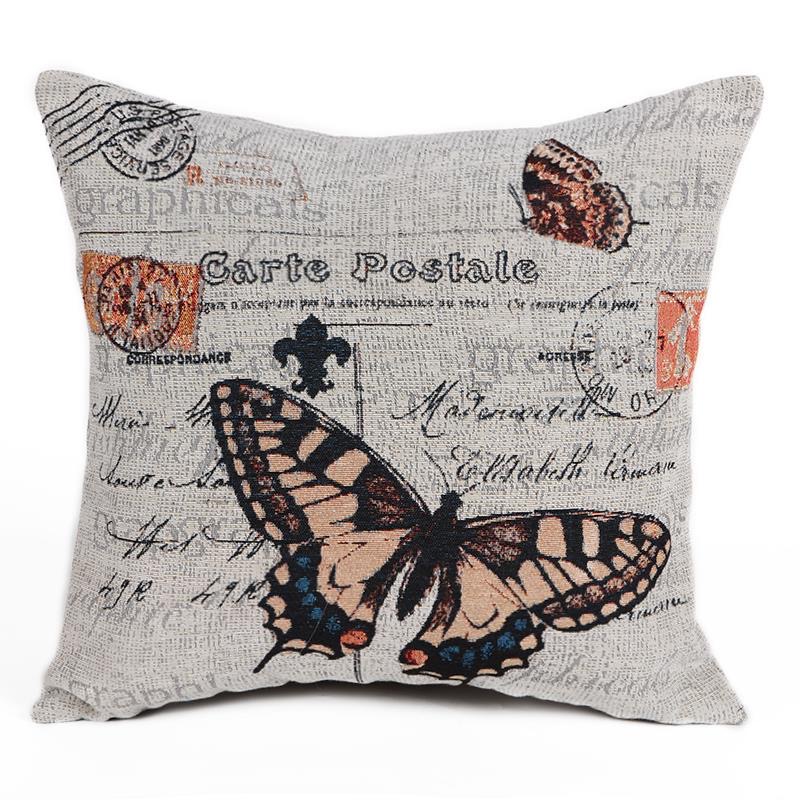50CM*50CM蝴蝶复古定位提花布靠枕沙发箱包面料色织布料可定制细节图