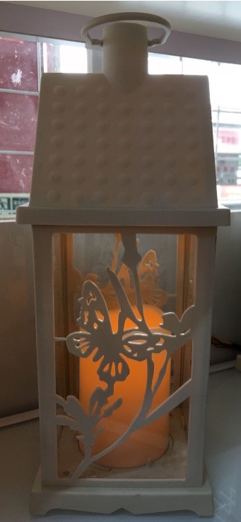 厂家直销正品塑料玻璃尖头蝴蝶蜡烛灯手提灯