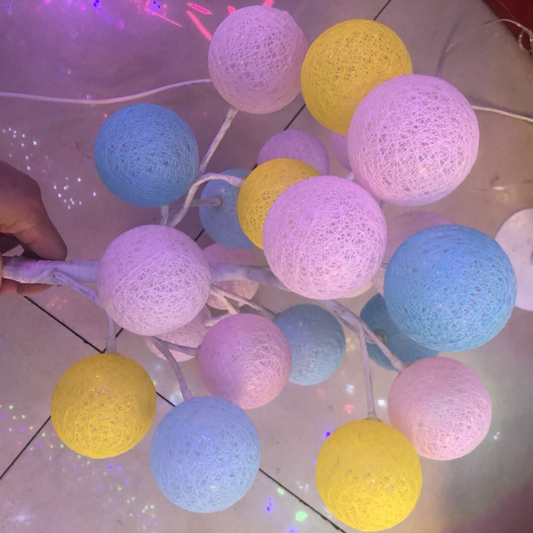 彩色灯盆景花灯七彩裂纹彩球灯七彩灯光纤床头台灯长明灯插电产品图