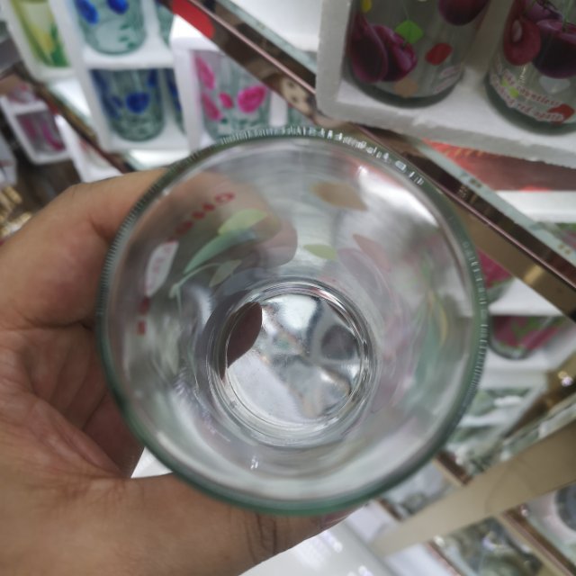 热转印花纹玻璃杯套装六个装现货细节图