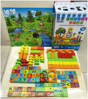 140+60 children's building blocks, wooden educational assembly toys, early education wooden bucket for babies, 1-2 years old, 3 boys and 6 girls