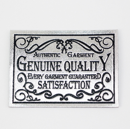 pvc皮标定做幻影布贴服装印花商标现货pu印唛皮牌