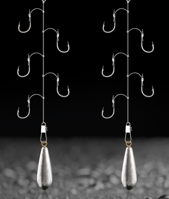 Anti-winding chain hook set chain hook set lead drop Ise gold sleeve hook crucian carp chain hook set fishing gear thumbnail