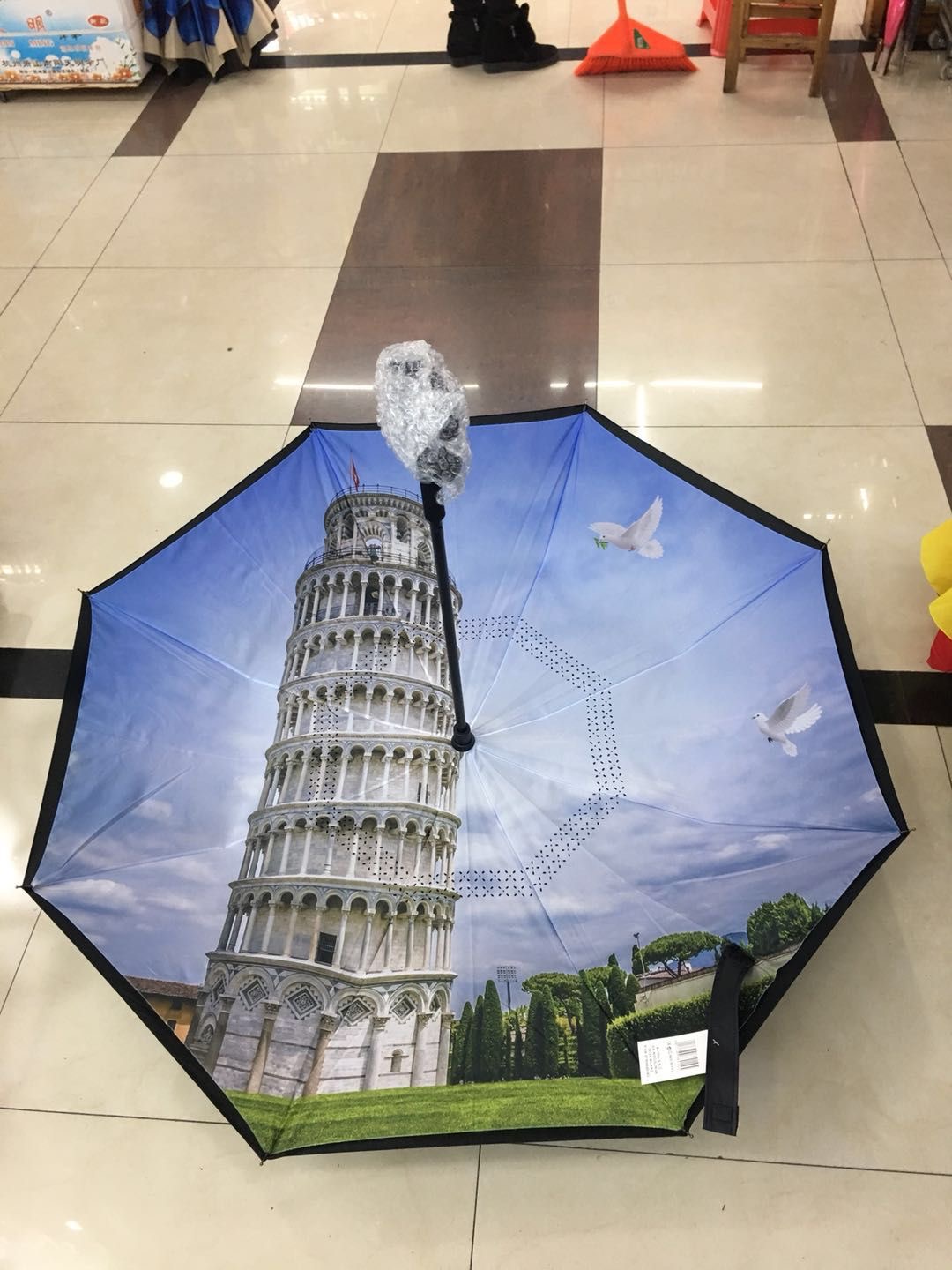 European landscape reverse umbrella, special umbrella, fine umbrella