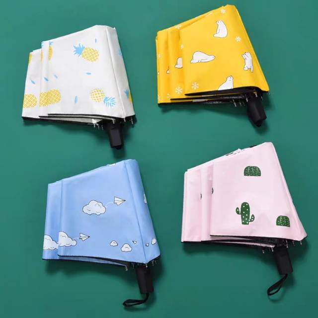 A fresh and light student folding umbrella for both sunny and rainy days, a sun protection and UV-blocking umbrella for men