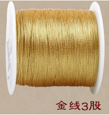 3 Strands Of Line Manufacturers Direct Sales Of Tiktok The Same Gold Broom Diy Handmade Gold Thread Silver Thread Gold Thread Tassel Red Rope Winding Color Bracelet details Picture
