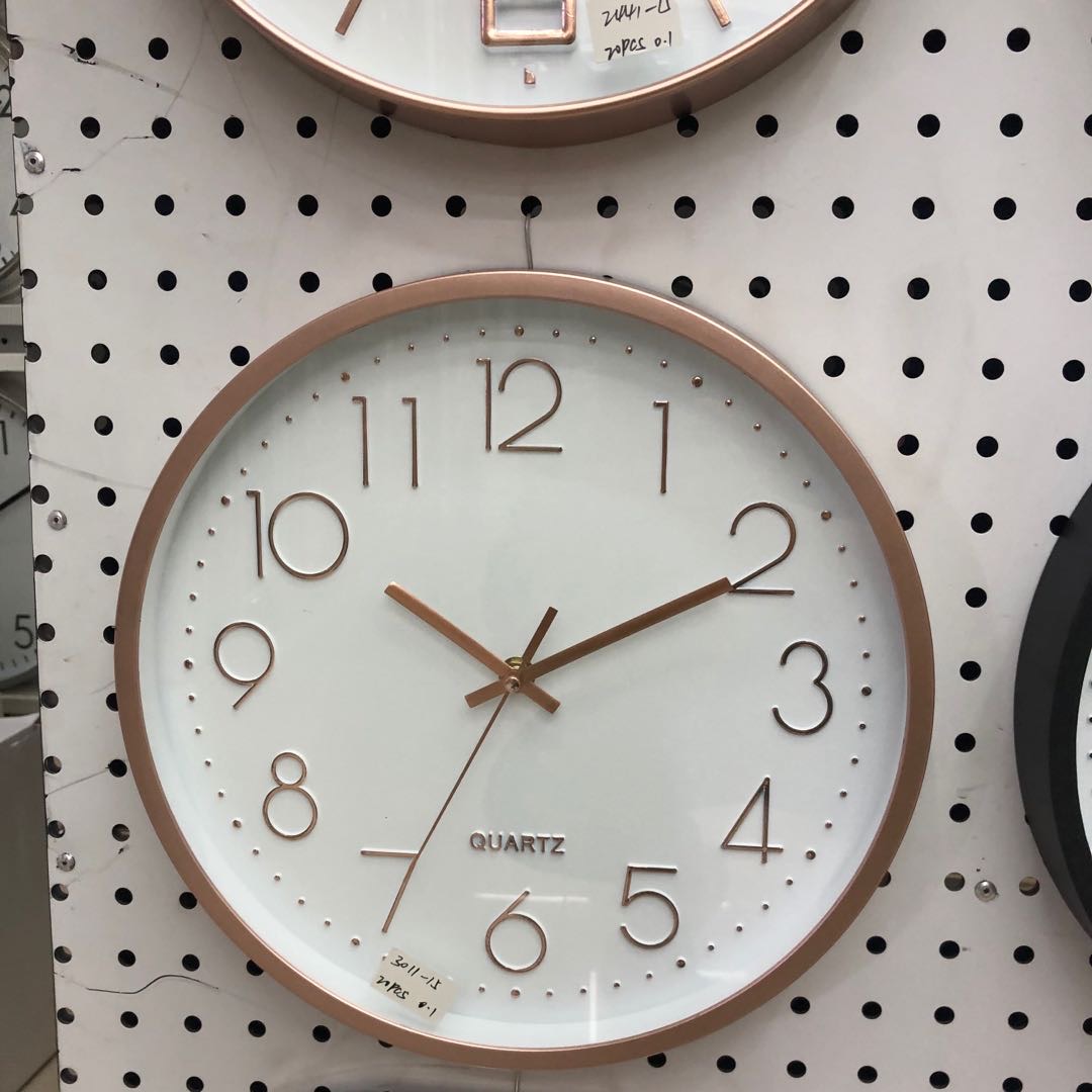 工艺钟挂钟客厅钟表现代简约石英钟个性时尚单面钟卧室家用圆形静音时钟产品图
