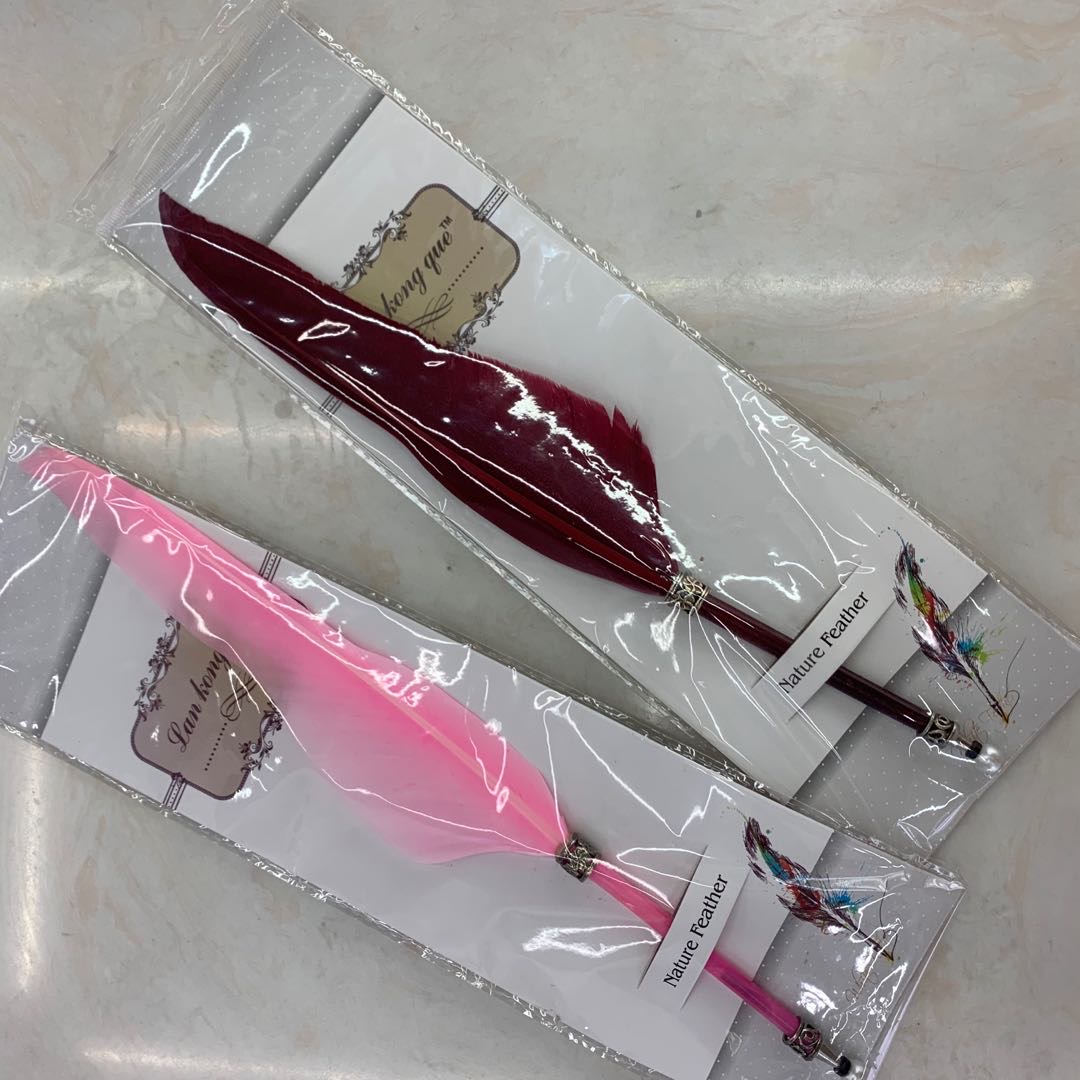 厂家直销欧式羽毛圆珠笔 鹅毛圆珠笔 羽毛笔