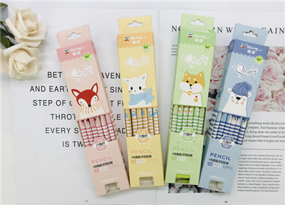 Manufacturers Direct Sales Cute Animal Cartoon Hb Pencil 12 Pieces Of Blister Packaging