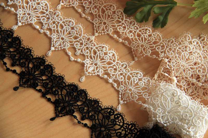D5h11 Handmade Diy Accessories Japanese Version Water Soluble Silk Classical Court Water Drop Lace Lace Width 6Cm Specification drawing