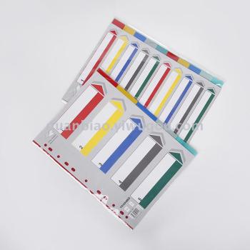 Full standard Stationery TRANBO 11-hole PP Color classification page A4 brochure classification page 5-10 office supplies
