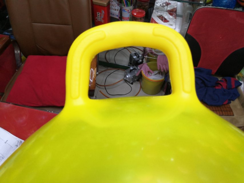 45公分PVC球手柄球爱脸球幼儿园水上充气玩具厂家产品图