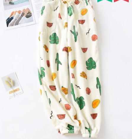 Coral fleece pants for men, winter home long pants, flannel casual pants, new pajama pants for men Specification image