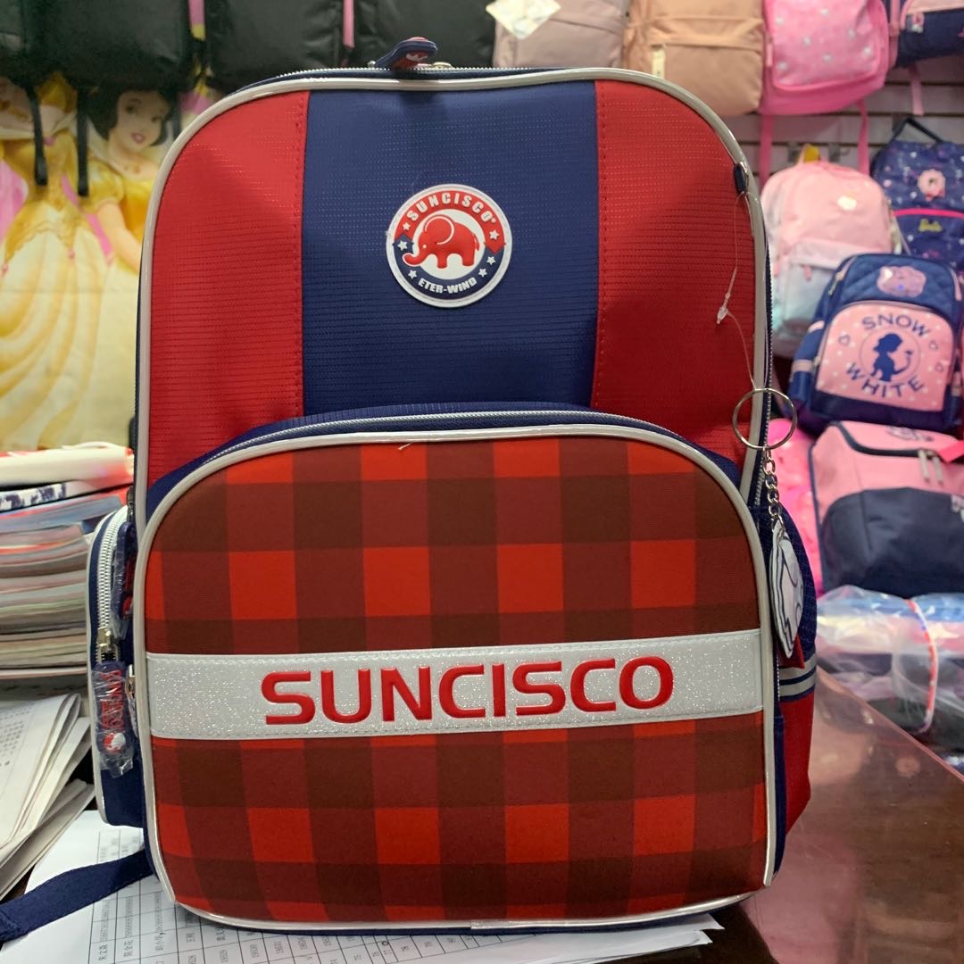 Cf0101 Authentic Suncisco Sunsco School Bag For Primary School 1-3 Grade Weight Relief Shoulder Backpack