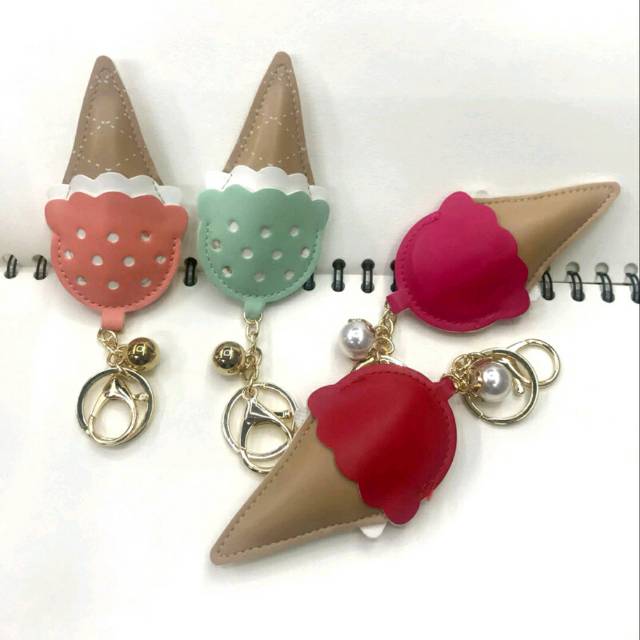Elegant and fashionable new cotton-filled ice cream keychain pendant, bag pendant