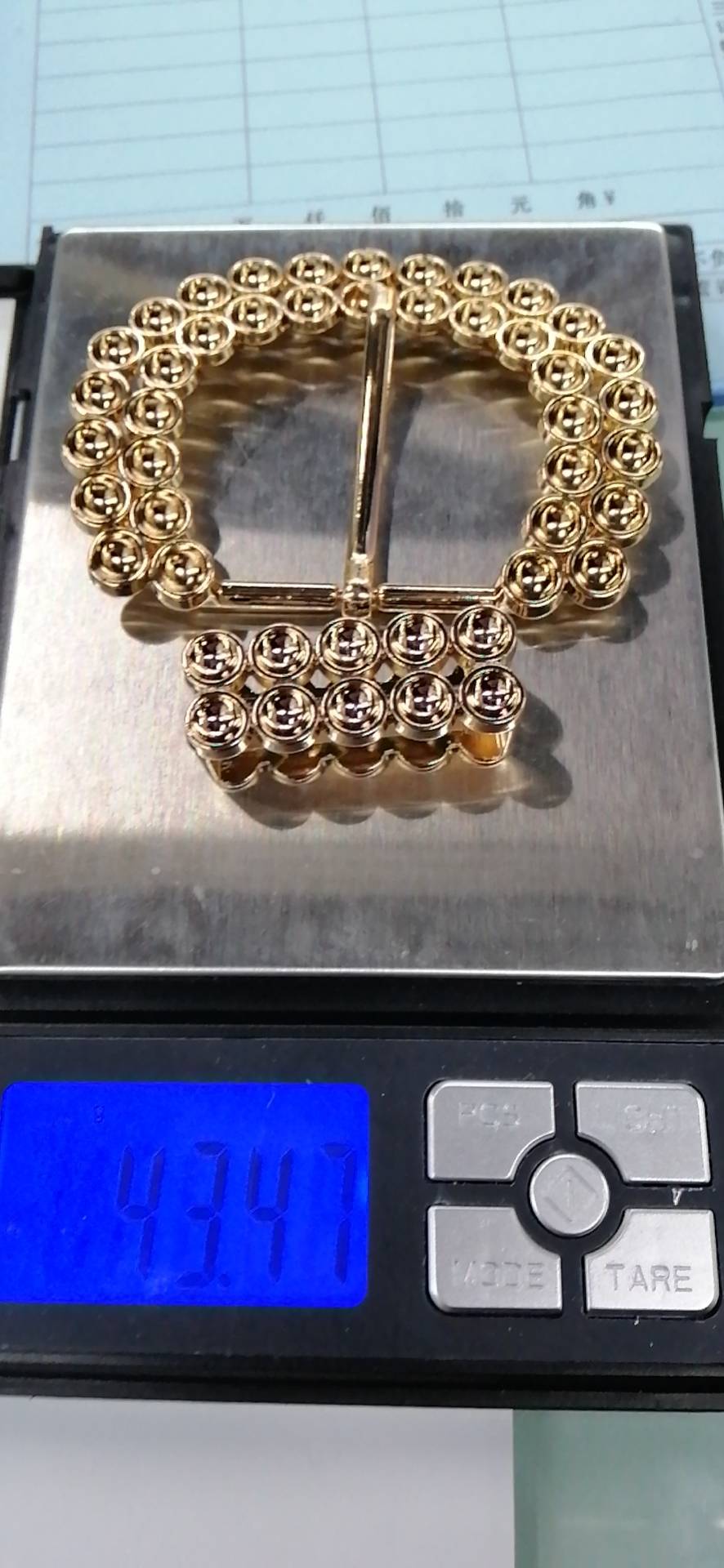 Semi-Round Needle Buckle With Diamond-Inlaid Hardware Belt Buckle Belt Buckle Specification drawing