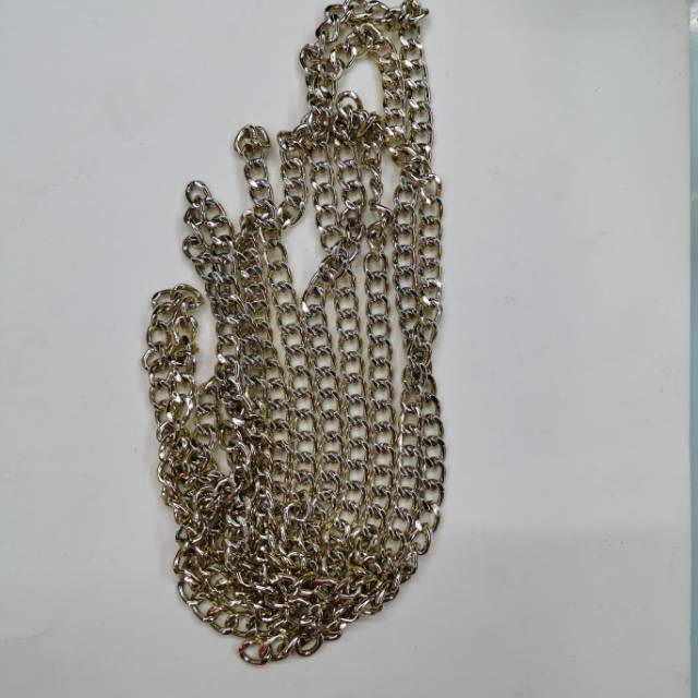 高档电镀包包链装饰流苏链细铁链承重链可分截金属链产品图