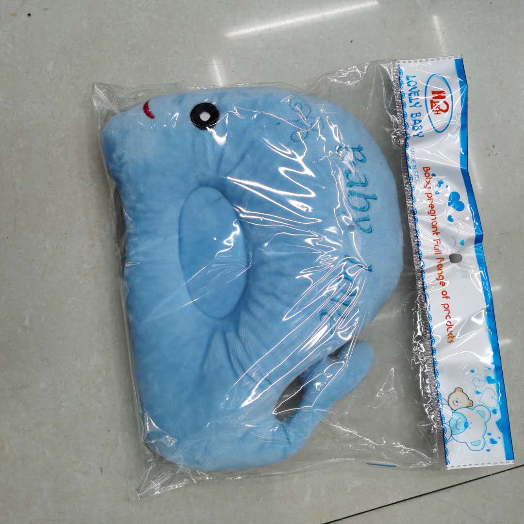 蓝鲸鱼造型定型宝宝头型矫正纠正夏季透气偏头枕儿