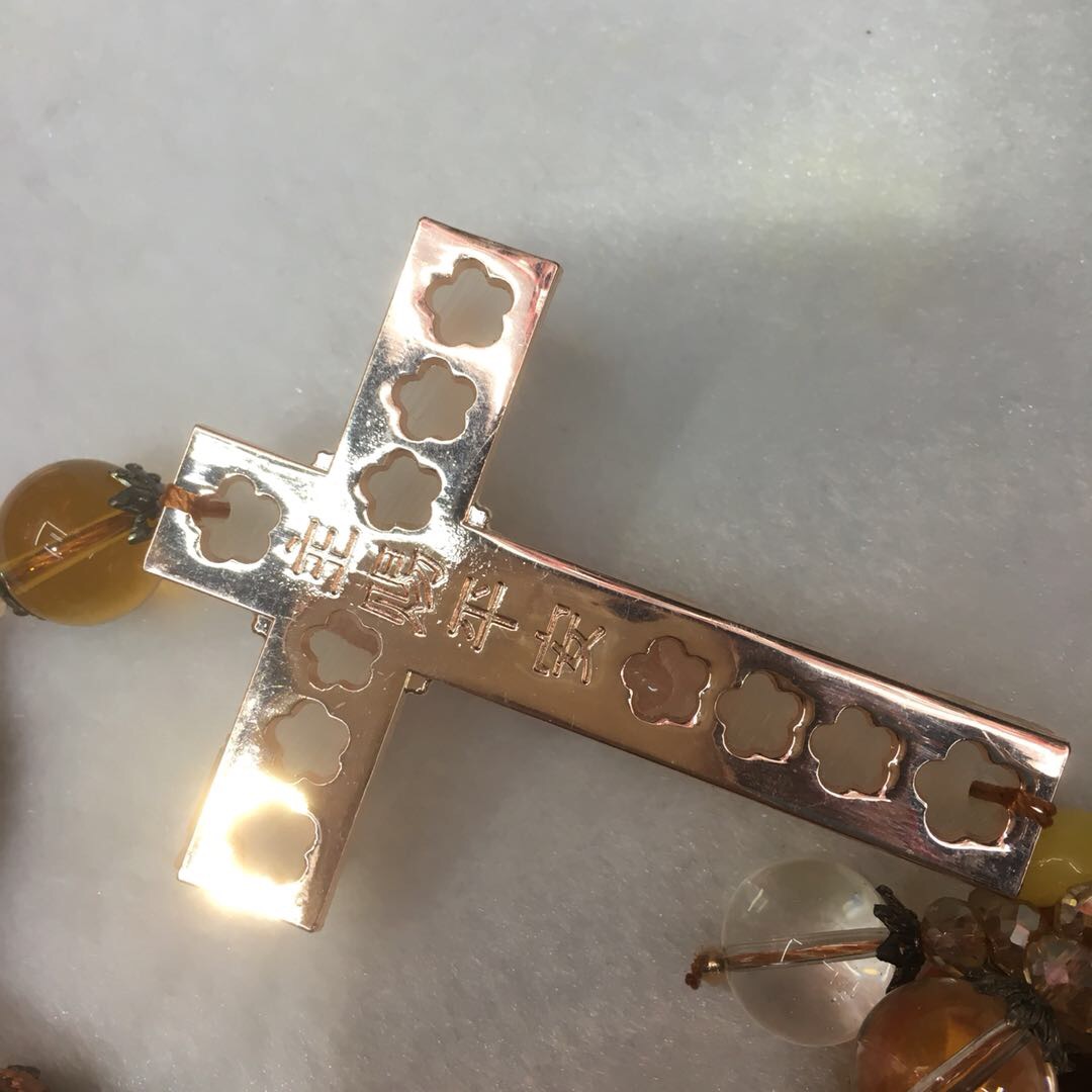 European-style cross pure copper car accessory pendant creative decoration Specification image