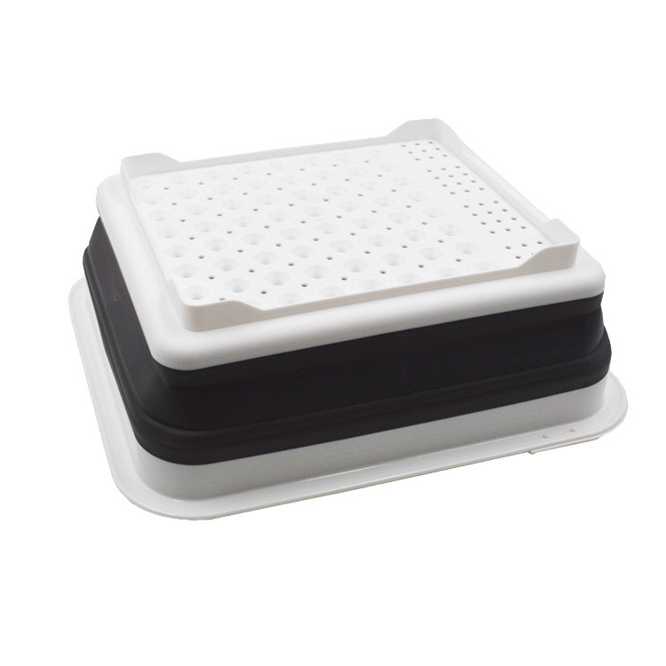 Collapsible Silicone Drain Bowl Rack Kitchen Dish Rack Retractable Dish Rack Storage Box Cutlery Filter Bowl Rack Specification drawing