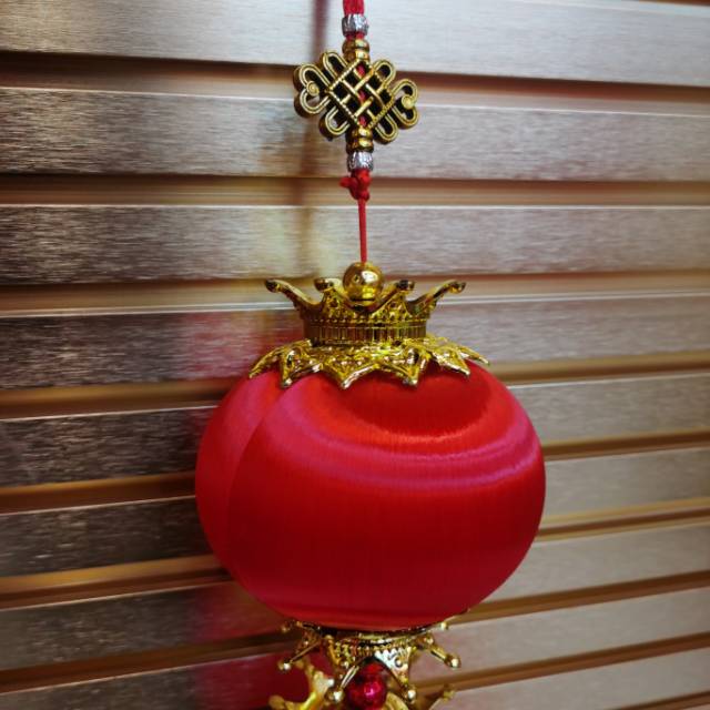Medium Crown Lantern 5 Series Mercerized Ball Gilded Tassel details Picture