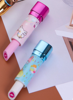 Lipstick Eraser Cute Creative Elementary School Eraser Cute Cartoon Shape Like Leather Eraser details Picture