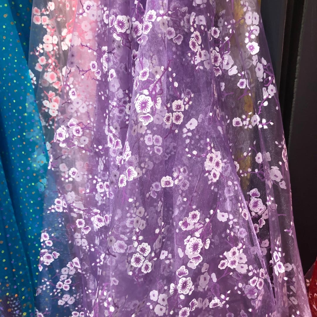 Taiwan version plum blossom pearl gauze base fabric multi-color accessories factory direct sales, new products of the season available for wholesale and retail details Picture