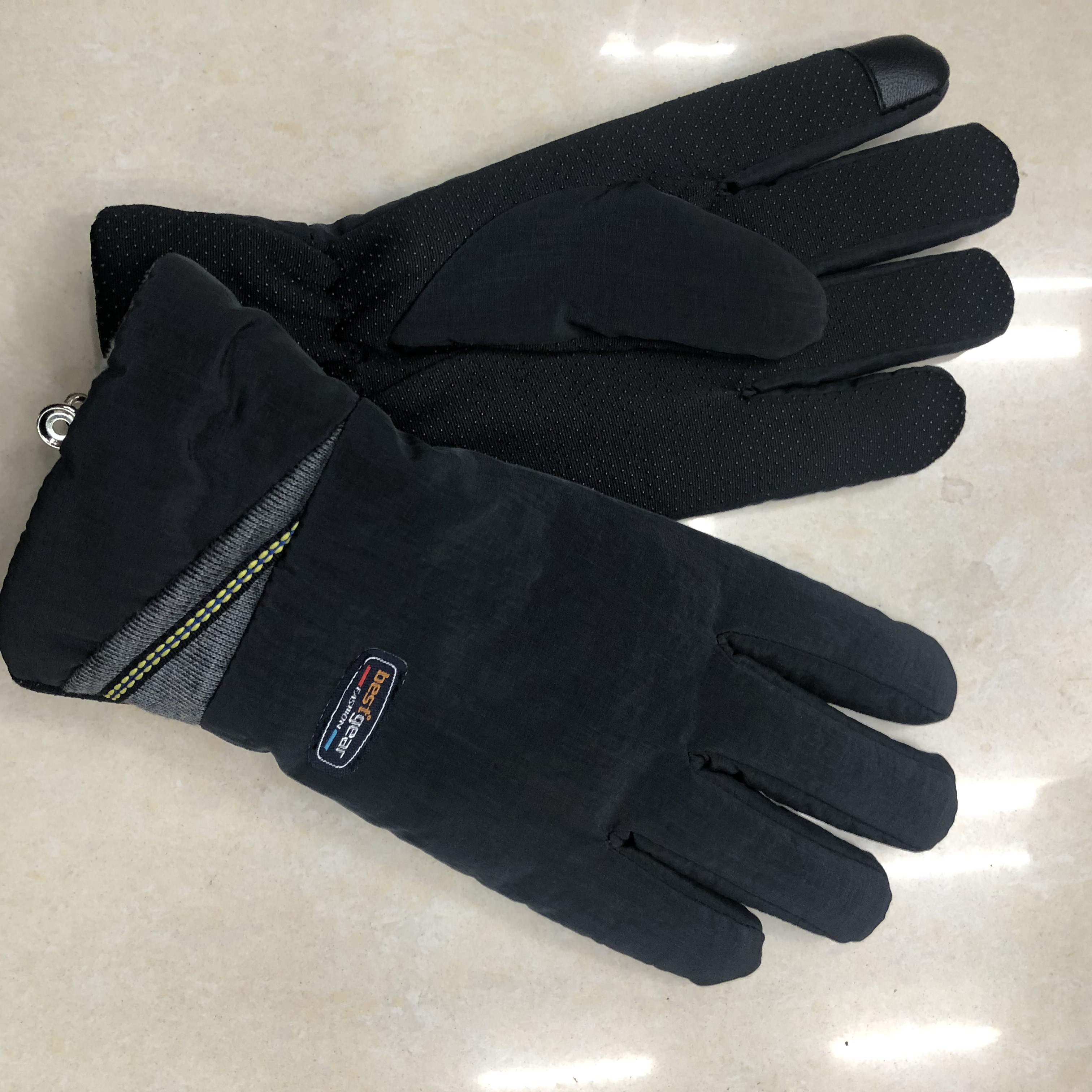 Men's Outdoor Gloves Winter Riding With Fleece Thickened Warm, Windproof, Waterproof And Cold Leather Gloves