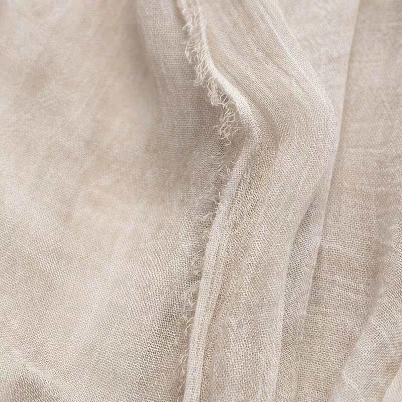 Solid Color Thin Candy Color Scarf With Wide Summer Cotton And Hemp Wind Specification drawing