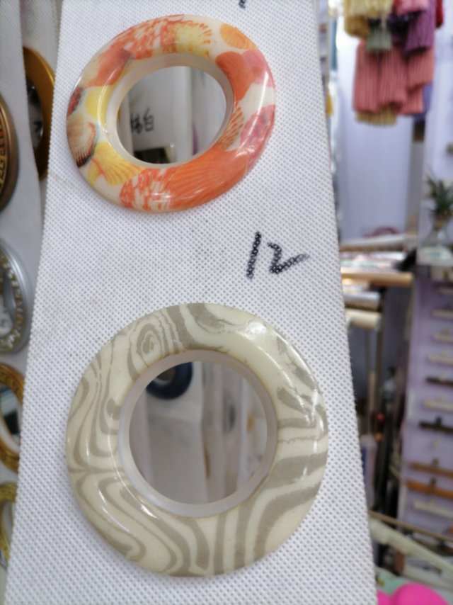 Patterned curtain perforated ring, Roman ring, ring buckle, sound-absorbing ring, curtain accessories