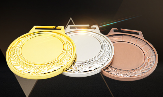金箔奖牌压铸空白通用马拉松比赛金属麦穗奖牌图