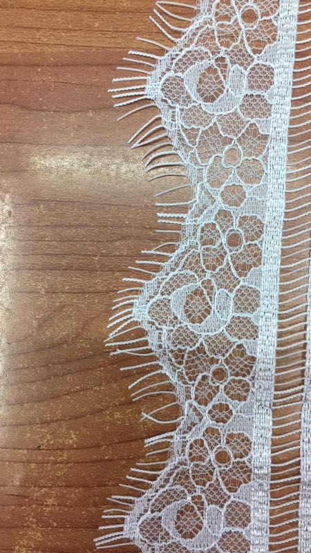Fujian lace-trimmed clothing and accessories eyelash fabric new style Benbai flower edge factory direct sales Specification image