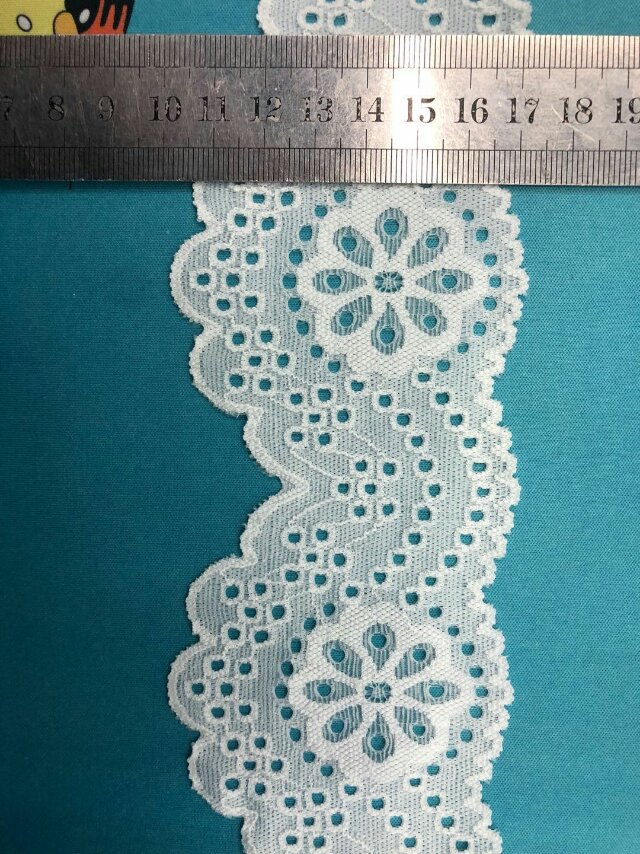 福建工厂蕾丝花边面料氨纶花边单色花型花边产品图