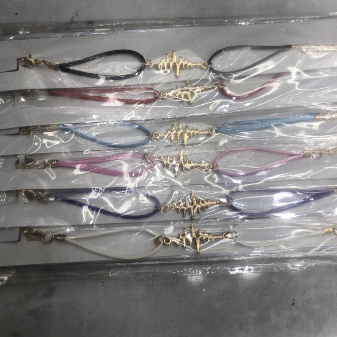 厂家直销铁电镀彩绳手链