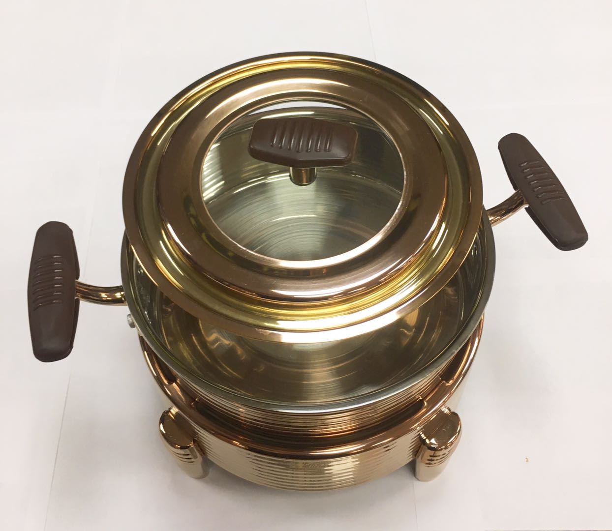 Stainless steel cooking pot rose gold anti - hot new thumbnail