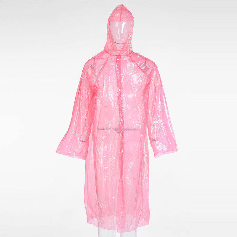 Adult PE brand new material four-button raincoat details Picture