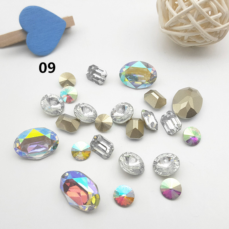 diy handcrafted hand necklace accessories, adult beaded weaving materials, crystal loose beads details Picture