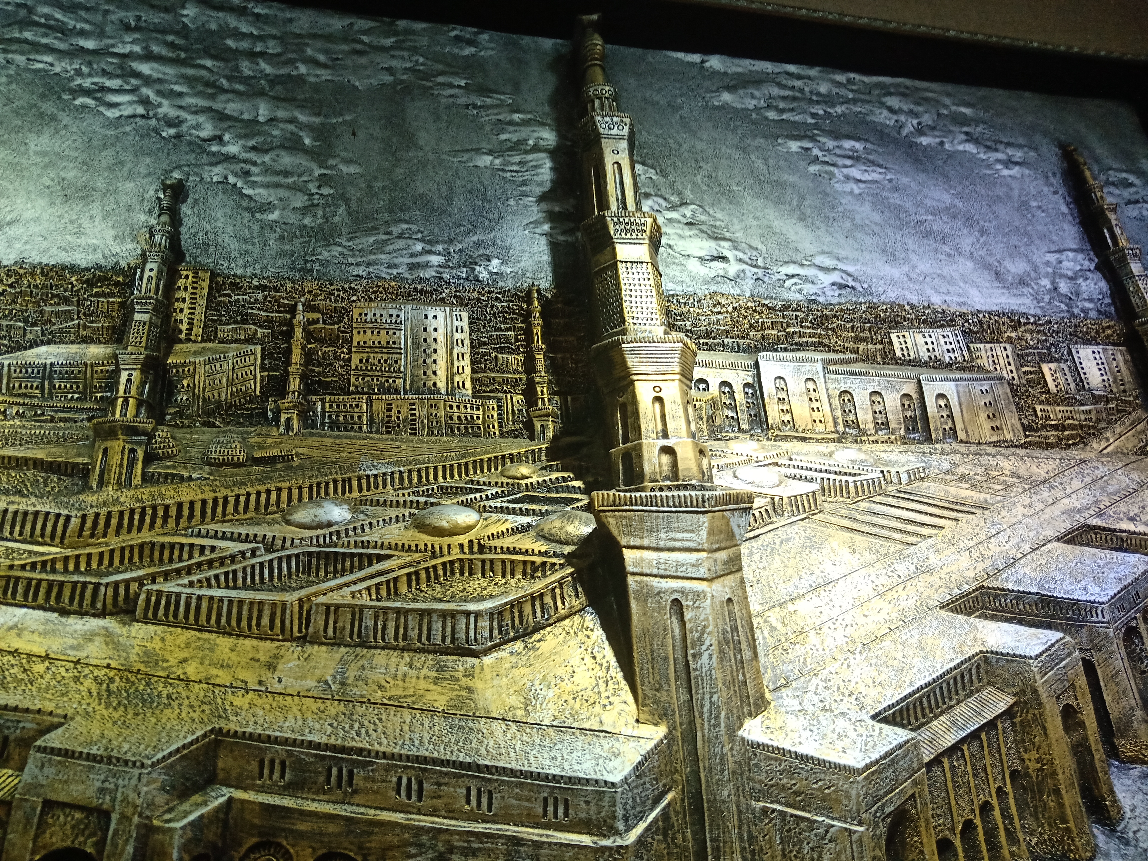 鹰皇工艺品厂树脂伊斯兰教风格浮雕装饰画细节图