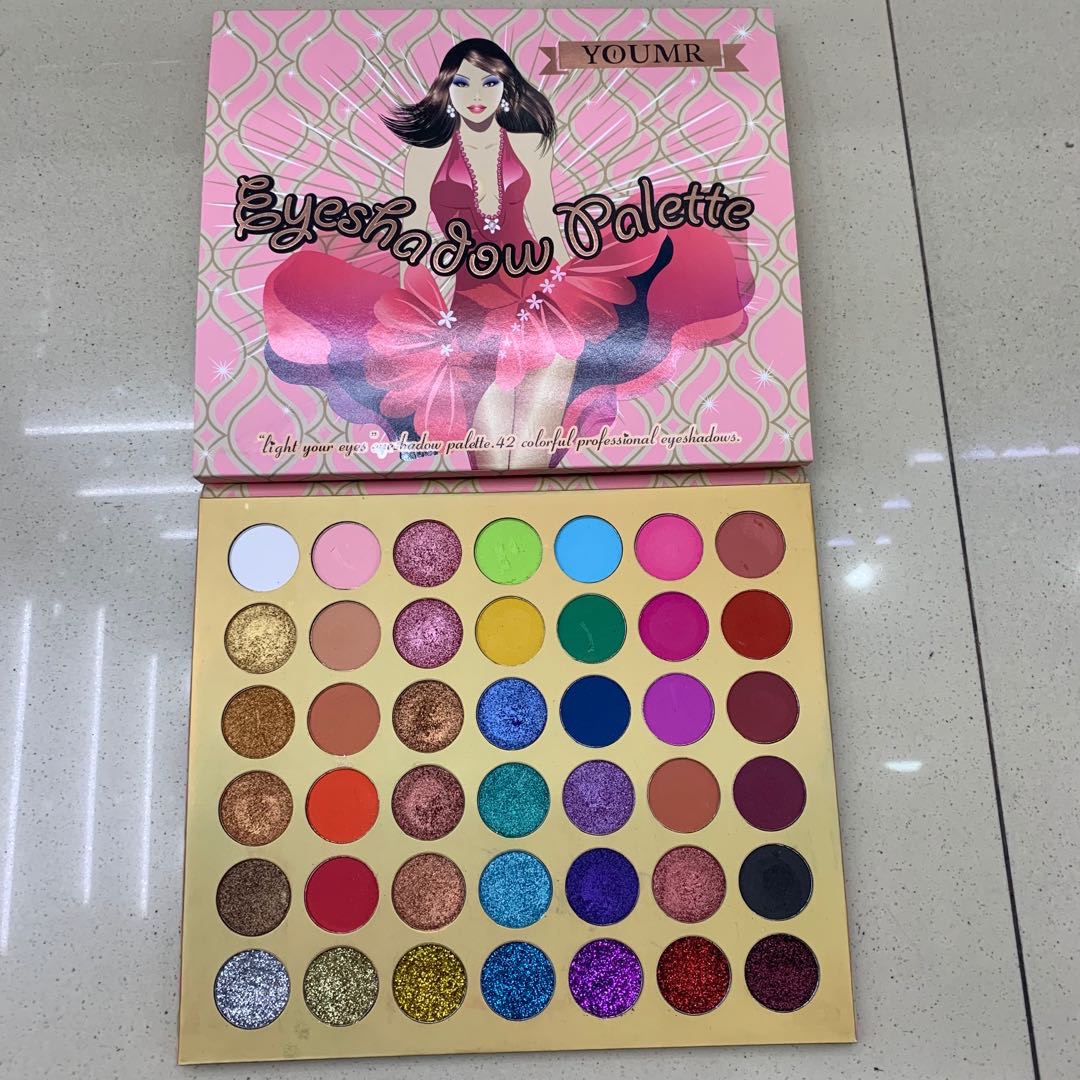 Powder 42 color eye shadow set with colorful eye shadow thumbnail
