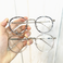2020新款圆形平光镜韩版文艺金属框架时尚男女款防蓝光近视眼镜产品图