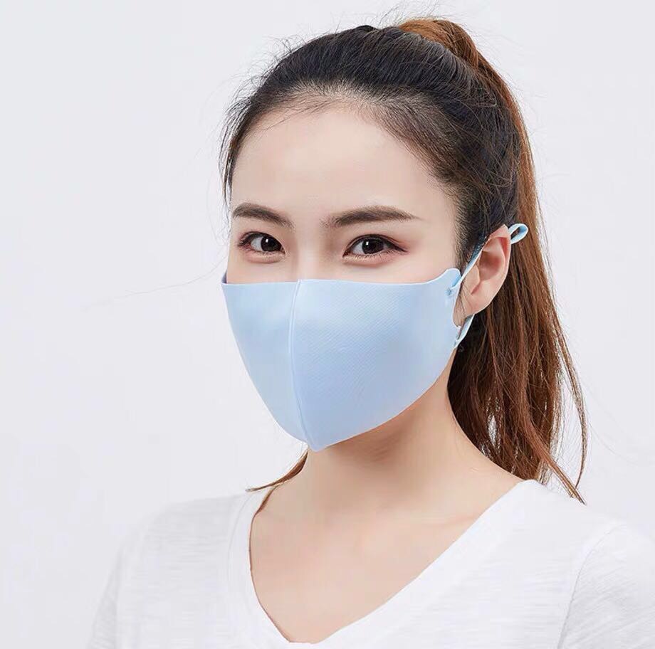 Summer UV protection mask, outdoor sun protection, breathable thin ice silk face mask, dust-proof, breathable and sunshade Specification image