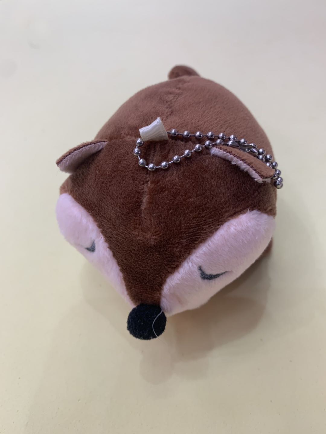 Plush fox pendant bag pendant creative cute key chain car key pendant