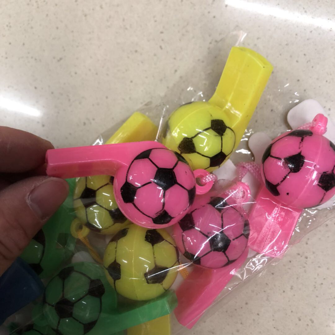 Children's Soccer Plastic Whistle Small Whistle Referee Whistle Awareness Training Booster Toy Whistle Specification drawing