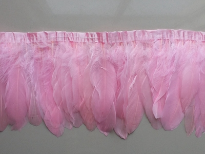 振鑫 厂家 工厂 羽毛大票布边鹅毛羽毛花边 布带羽毛 diy 舞蹈服 样品详情2