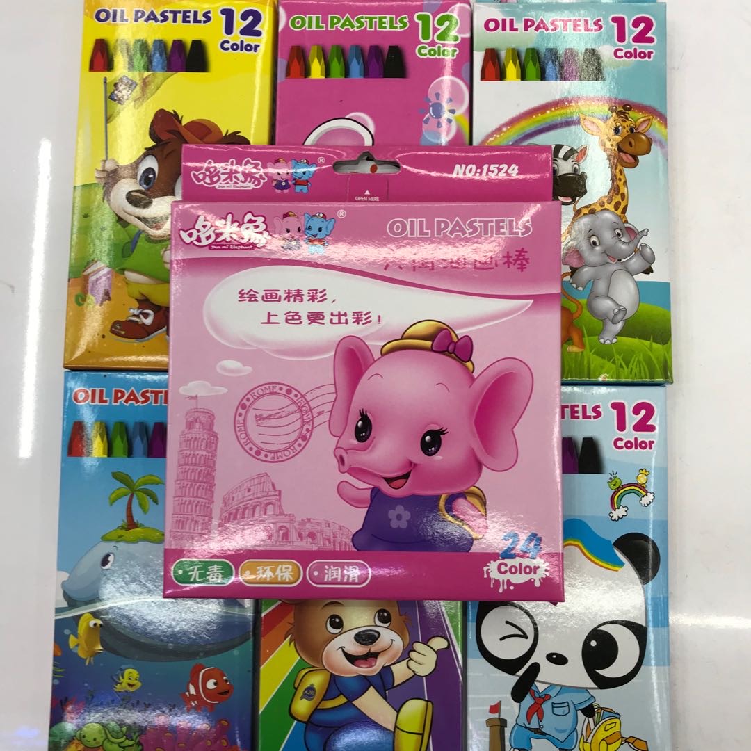 12-color oil pastels, children's drawing supplies, crayons, non-toxic and washable baby drawing pens Specification image