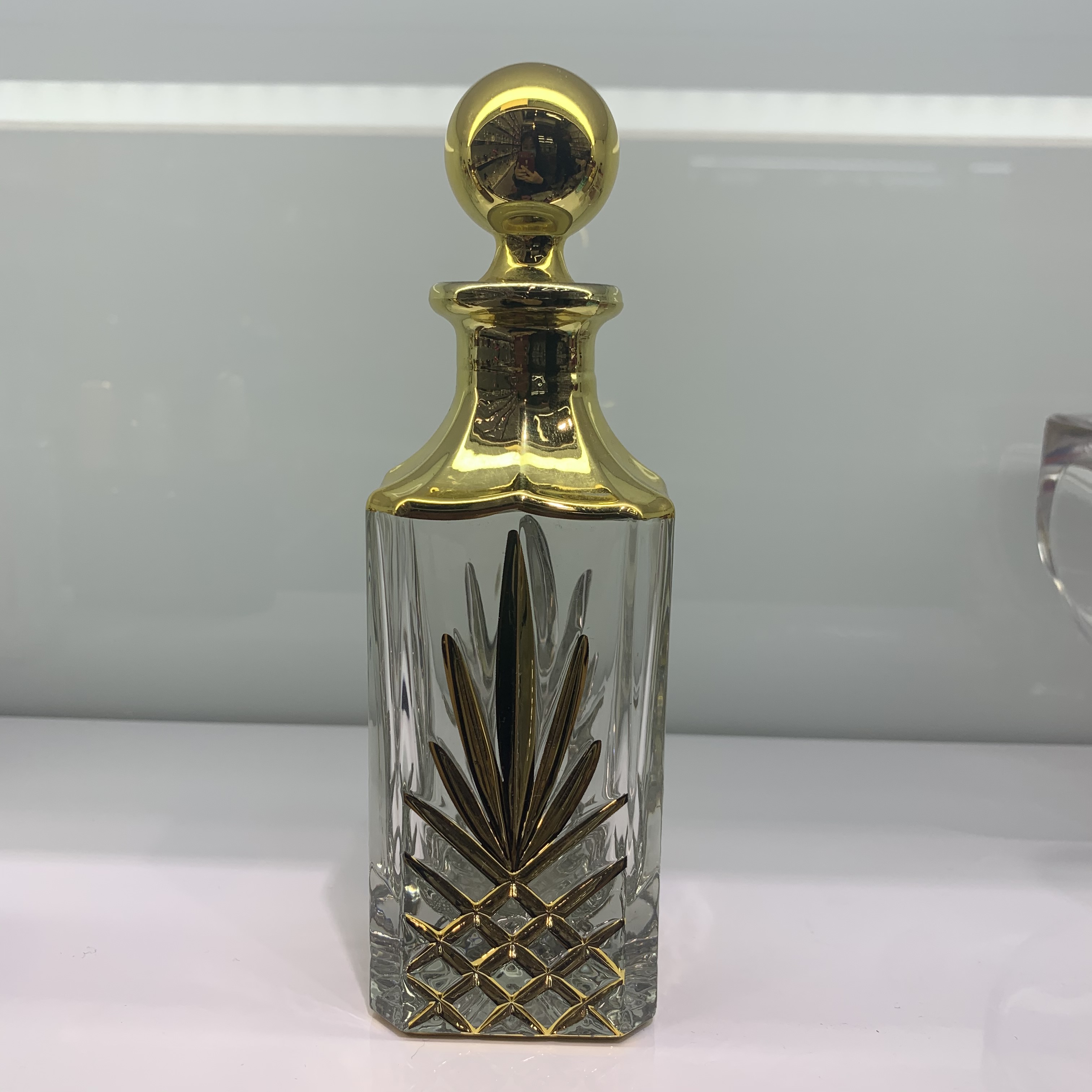玻璃瓶韩国ins复古法式贵少女重工雪花浮雕方形香水瓶酒瓶