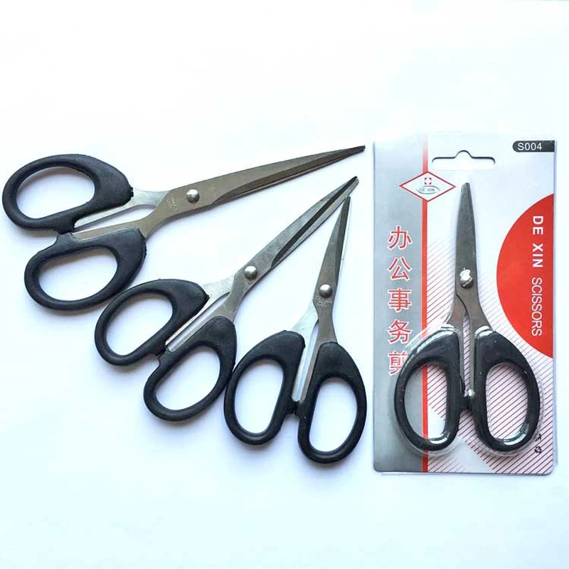 Office Supplies Stainless Steel Household Scissors Black Office Scissors Art Hand Scissors Wholesale