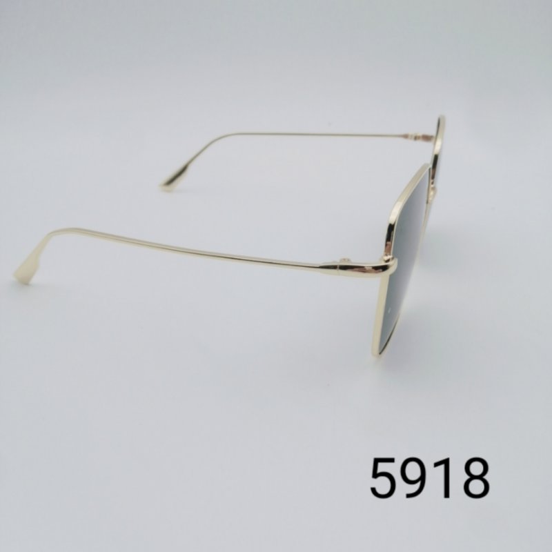 新品时尚墨镜大框方框太阳镜偏光镜韩版网红潮人高档黑色金属男女通用5918细节图